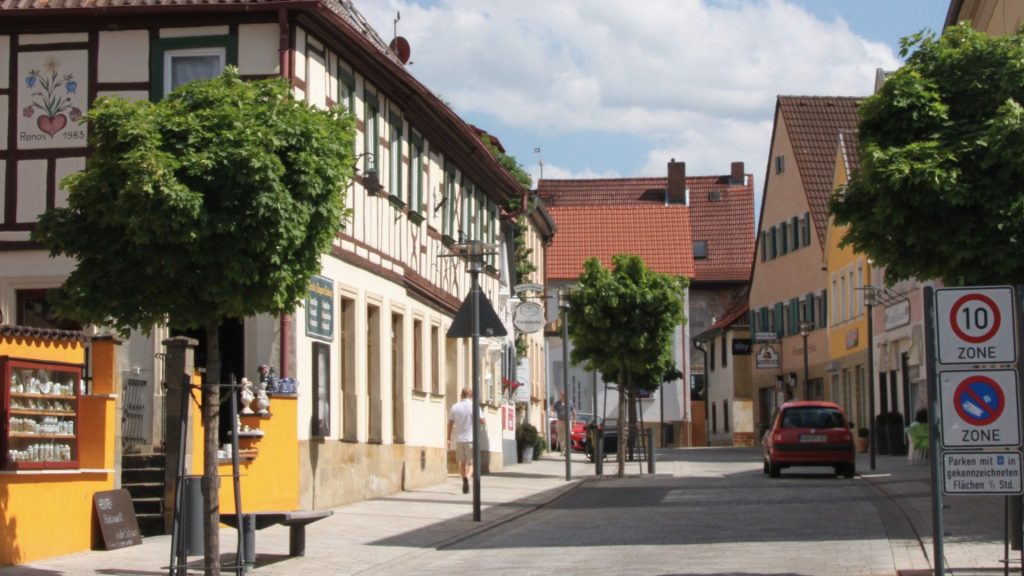 Ruhige Straße in der Altstadt von Bad Staffelstein