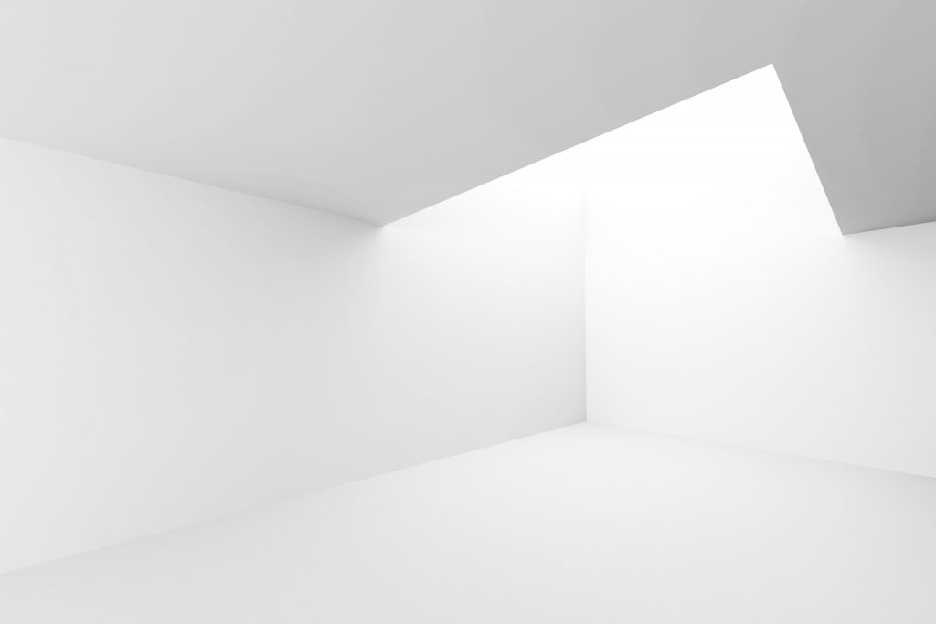 Abstrakter architektonischer Raum als visuelle Metapher für erklärende Inhalte